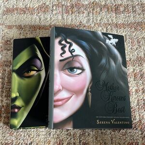 (2) Valentino Hardback Books- Mother Knows Best and Mistress of All Evil